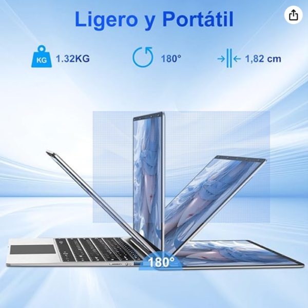 Ordenador Portátil 14" Win11 8GB 256GB SSD Plata - Imagen 4